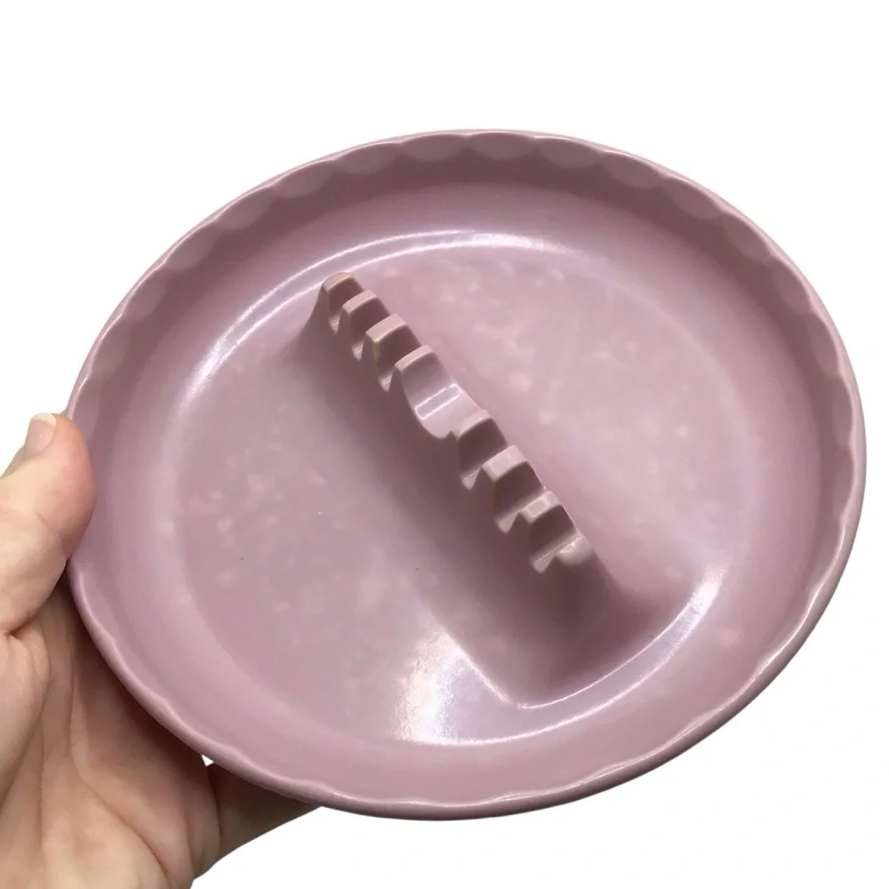 Vintage GES-Line Melamine Ashtray Set Mauve Pink MCM Round #341 & Triangle #361